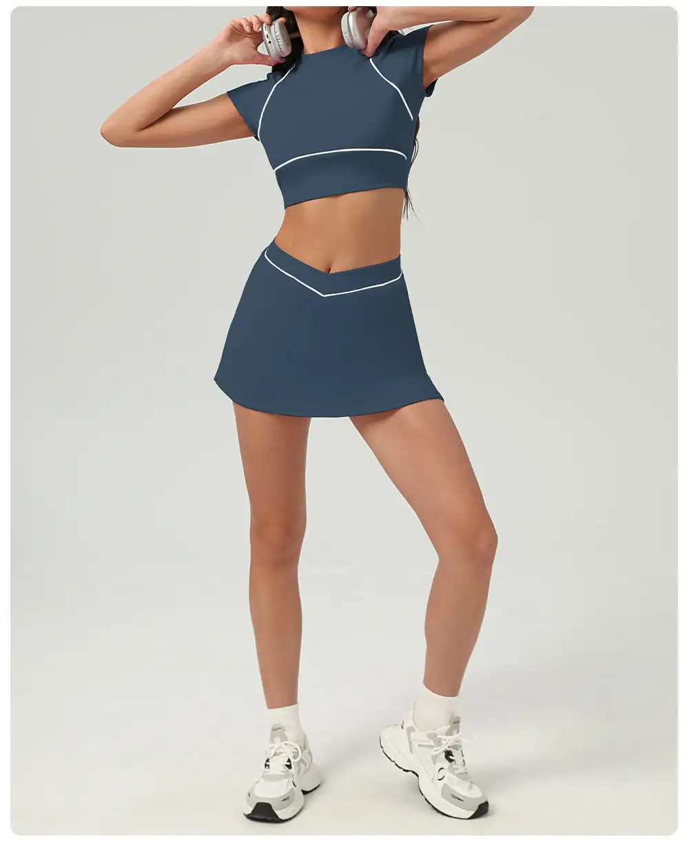 Quick-Dry Tennis Top, Trousers and Skort Active Set