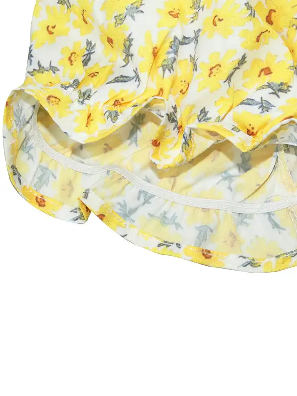 One Neck Lantern Lotus Leaf Short Shorts
