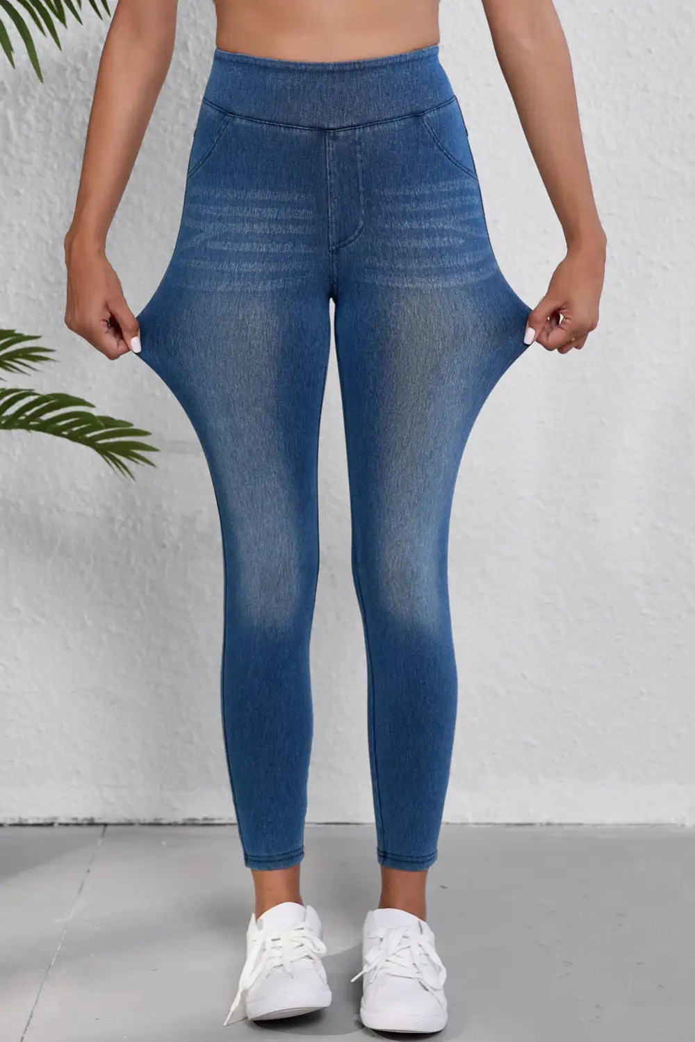 Pocketed Ankle Length Skinny Jeggings