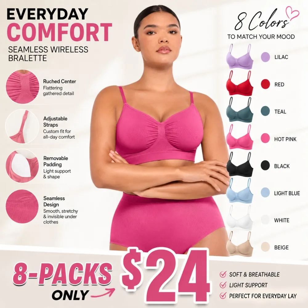 🔥Last Day💥Women's Wire-free Comfort Bra🔥8-Pack Only $24