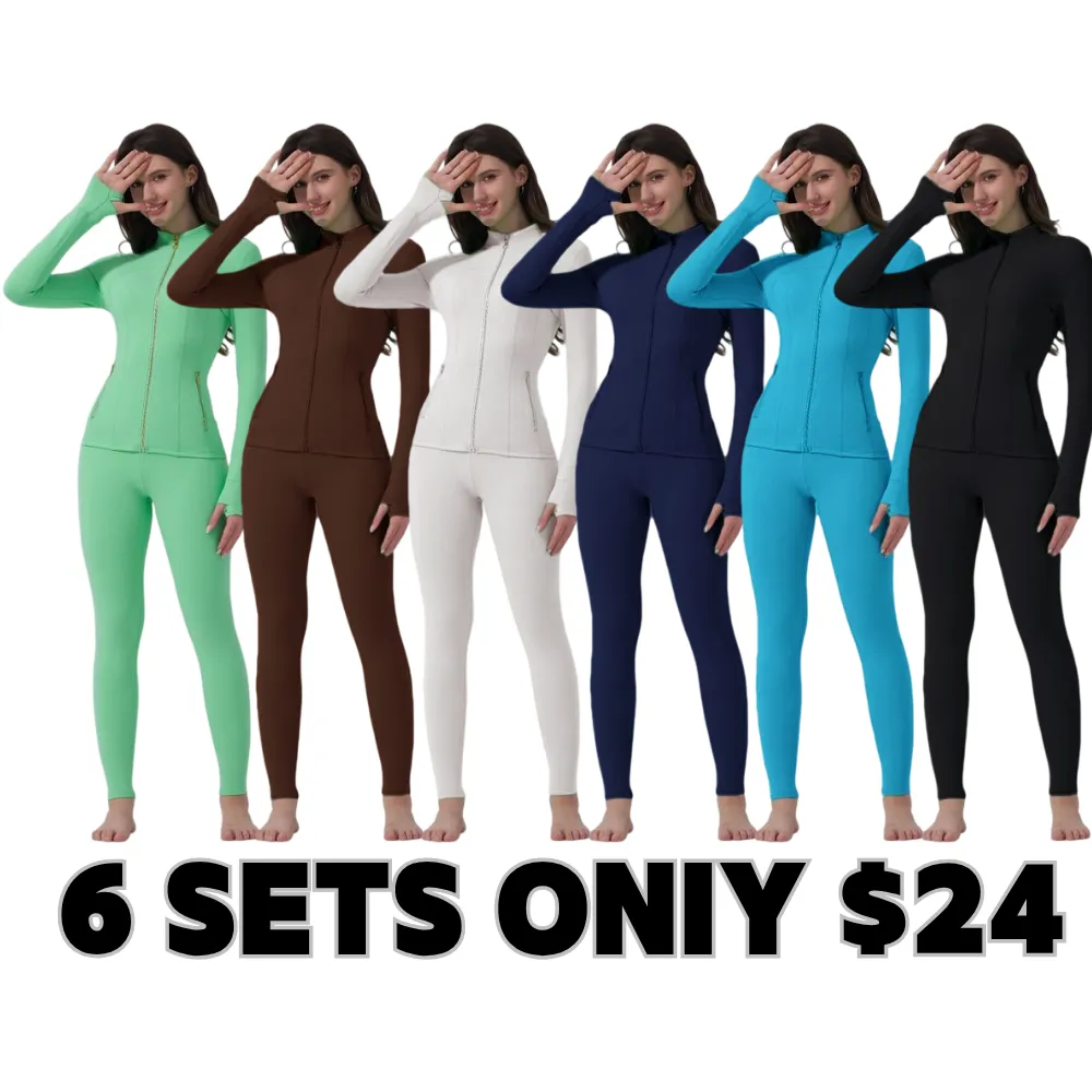 【Gold Zipper】Women's Sporty Tracksuit Set