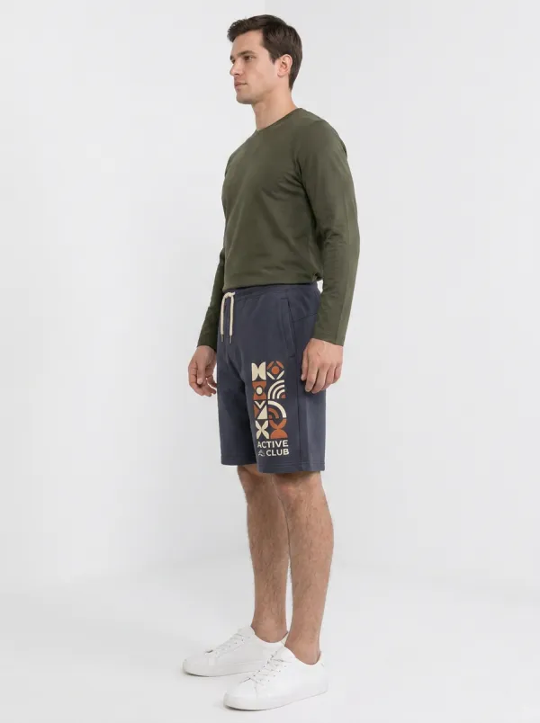 Men's Geometric Printed Sweat Shorts