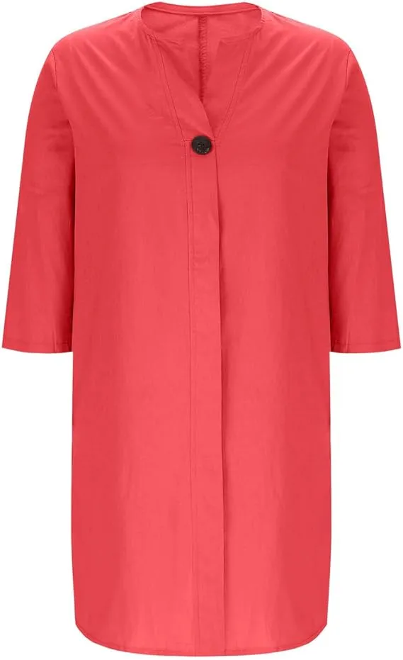 11 PACK Women'S Solid Color Casual Cotton And Linen Dress