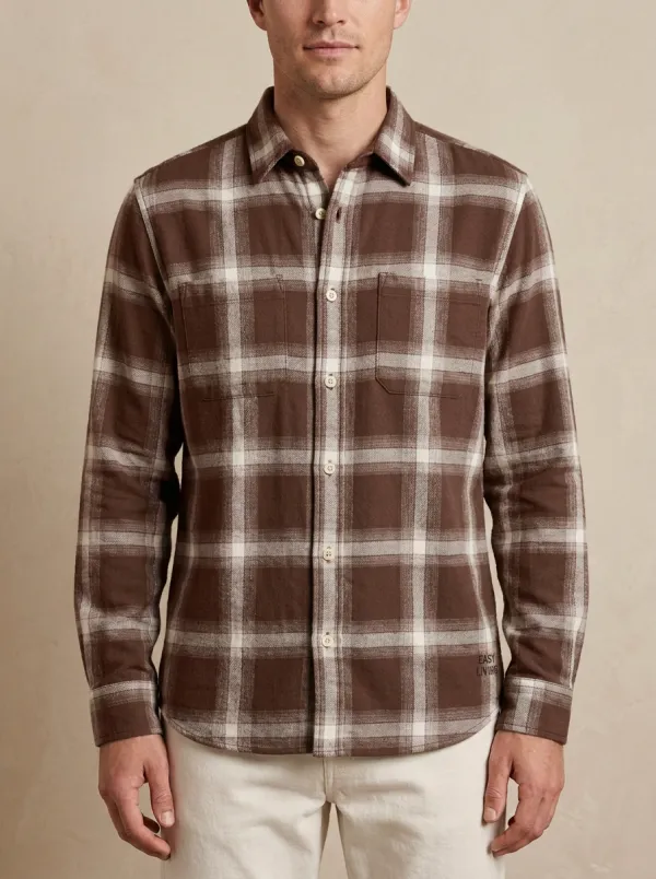 Cozy Plaid Long-Sleeve Men's Long-Sleeve Shirt