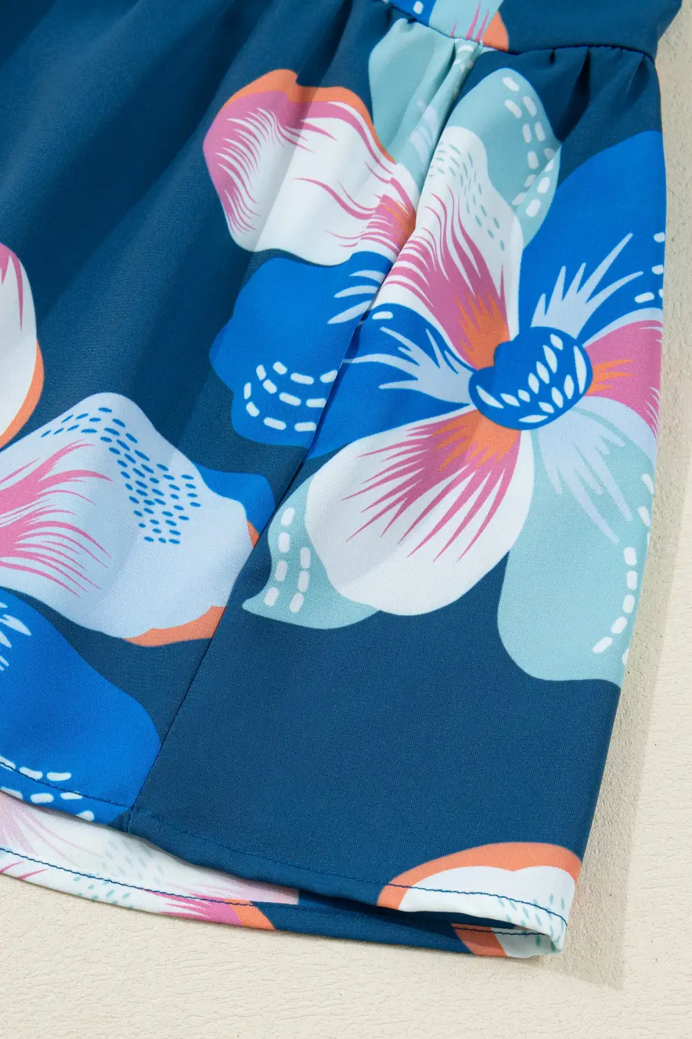 Floral Printed Tie Waist Dress Casual