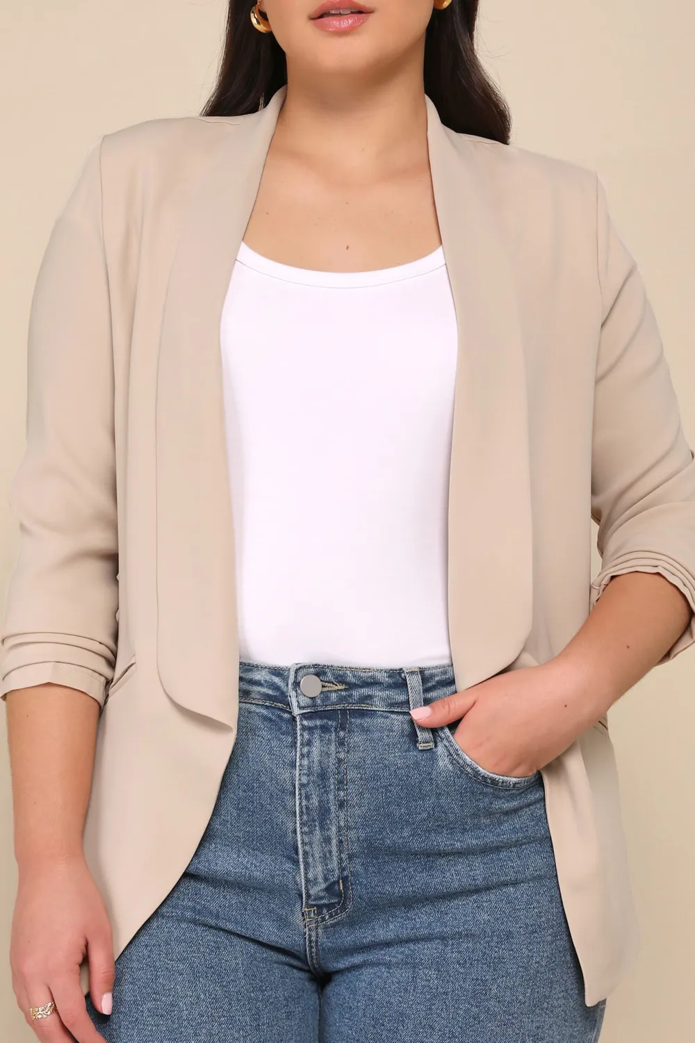 Casual Style Long Sleeve Lightweight Blazer