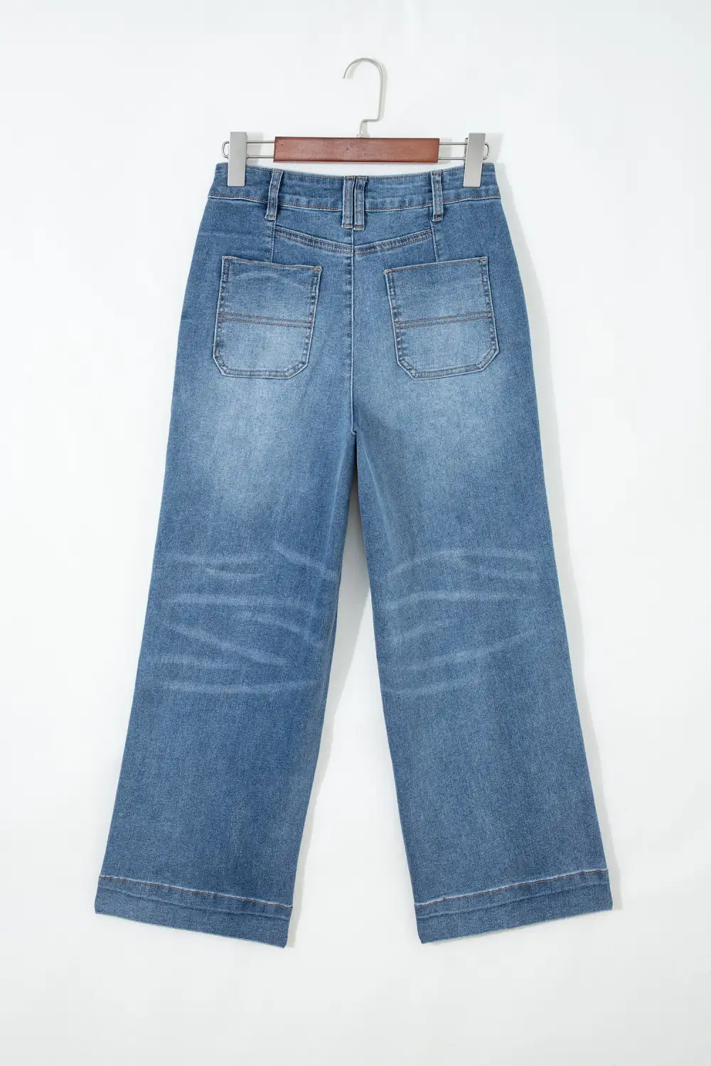 Sharp Straight Leg Denim Jeans