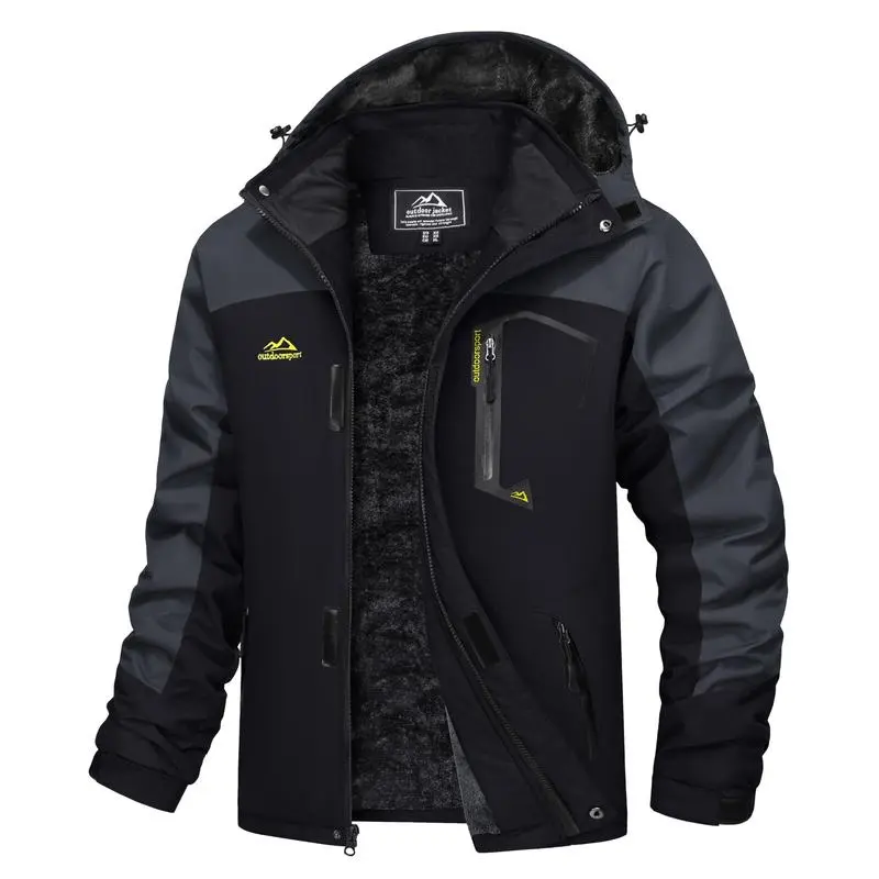 Men's Winter Coats Waterproof Ski Snow Jacket Warm Fleece Jacket Parka Raincoats With Multi-Pockets