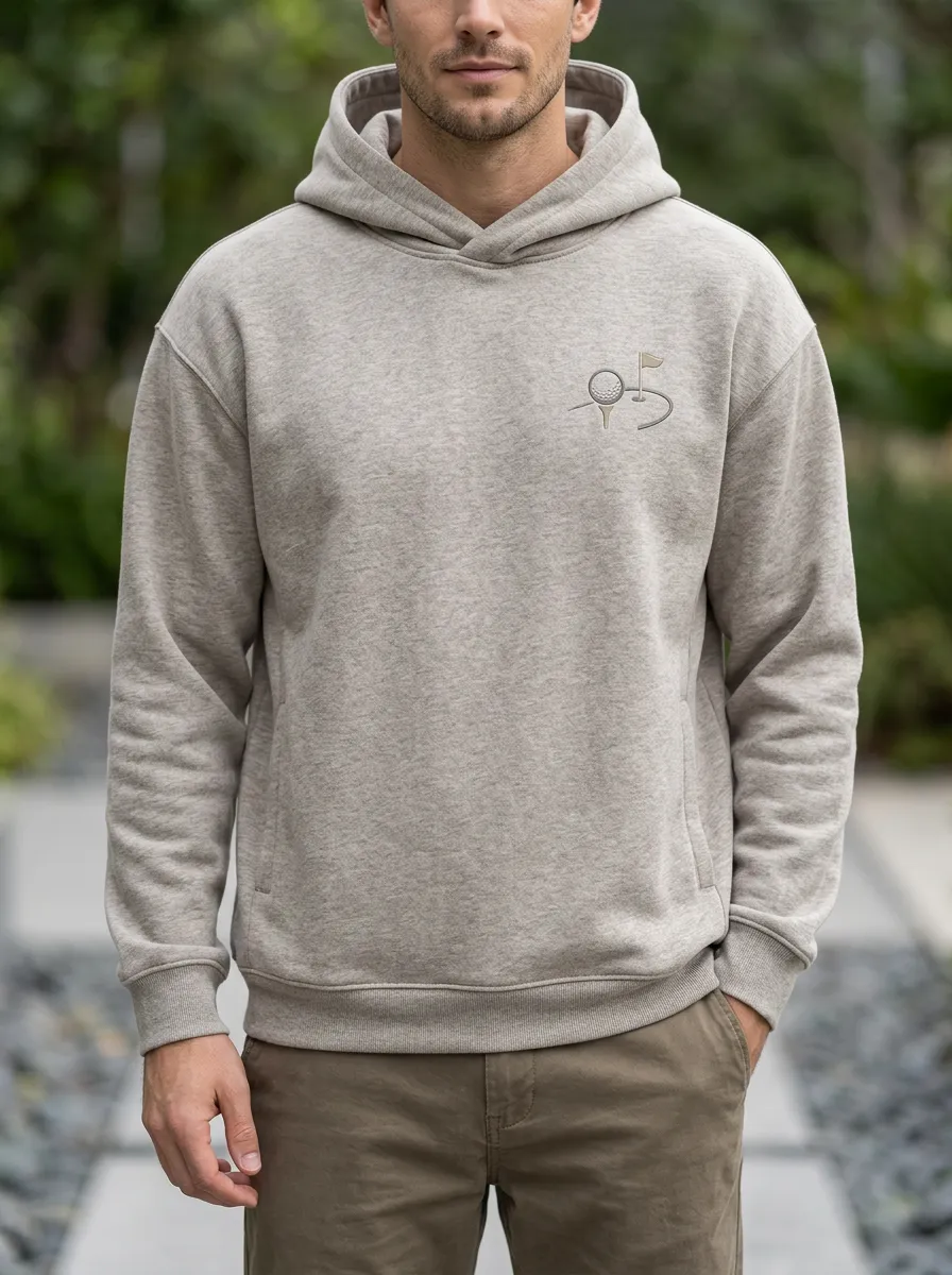 Golf-Ball Flag-Motif Golf Casual Hoodie