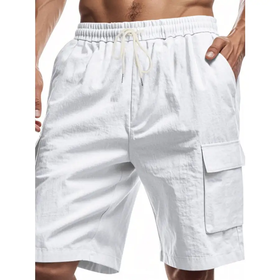 Men's Full Size Drawstring Shorts with Cargo Pockets Plus Size