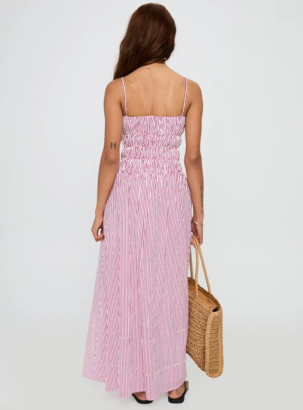Relaxed Maxi Ruched Maxi Dress
