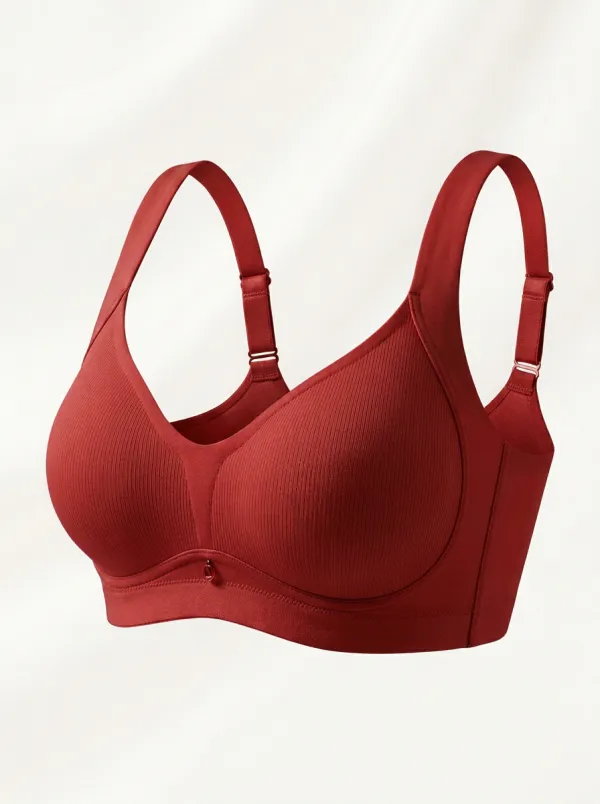 Women's Full-Coverage Wireless Seamless Ribbed Bra