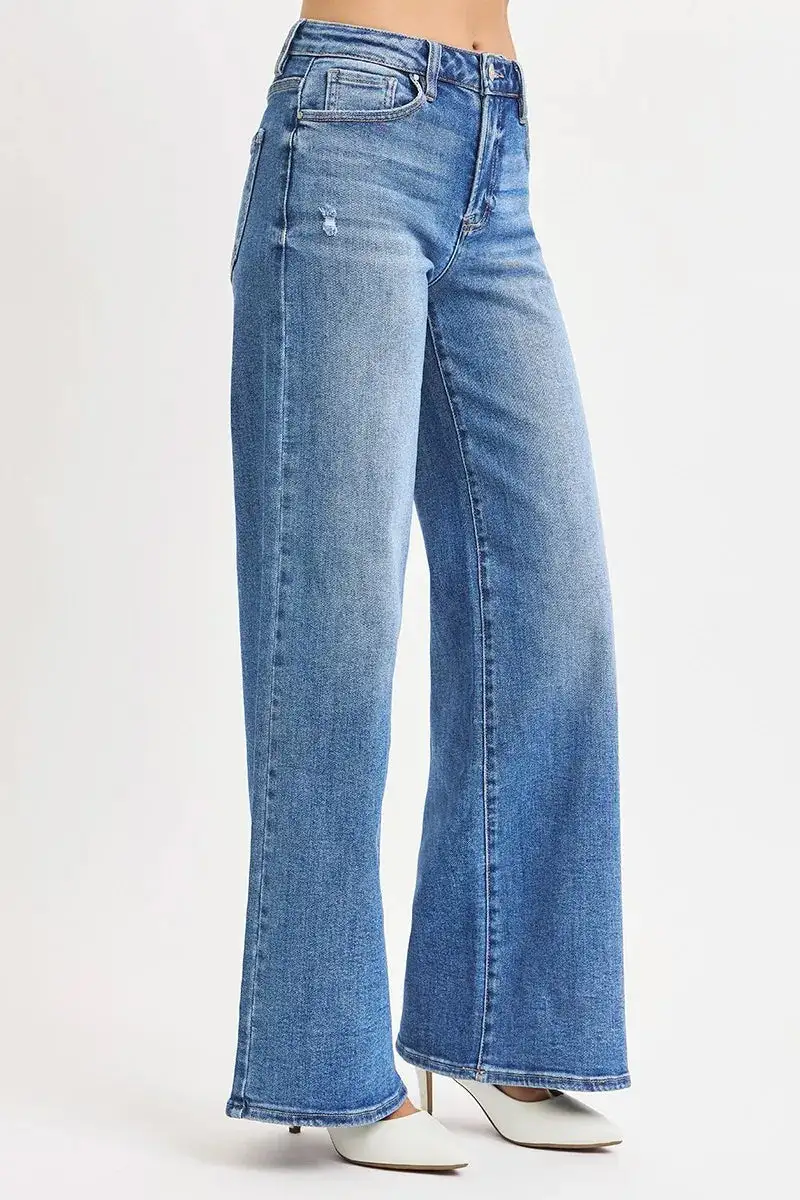 Classic High Rise Wide Leg Jeans