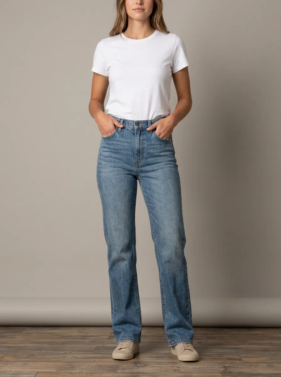 Comfort-Ready High-Rise Denim Jeans