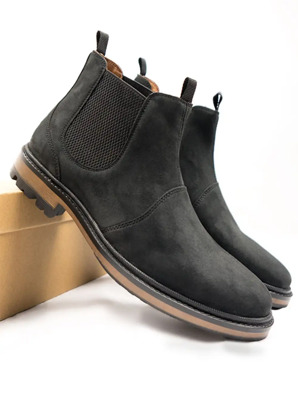 Women's Water Resistant Vegan Suede Chelsea Boots