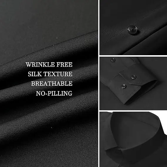 Men's quick-drying, breathable, wrinkle-resistant, slim-fit, super stretch shirt