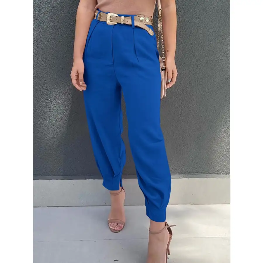 Classic High Waist Cropped Pants