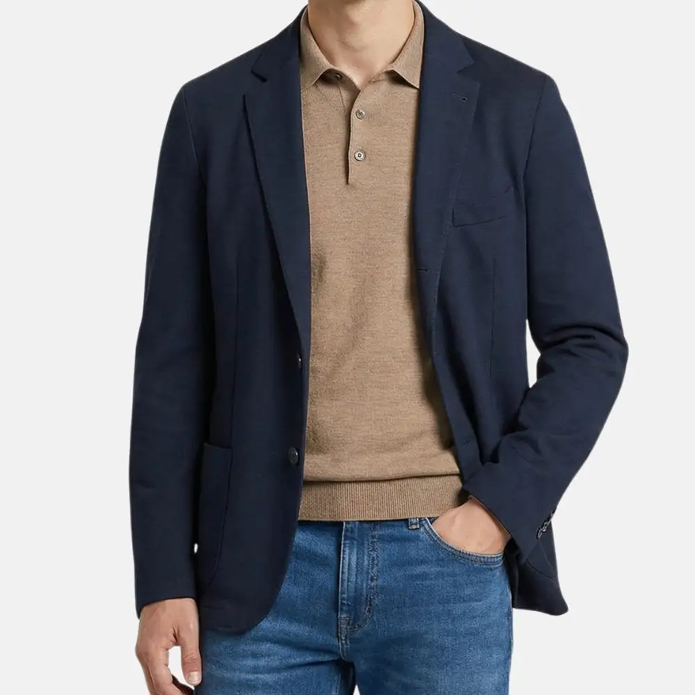 Refined Silk Linen Cotton Blazer Jacket