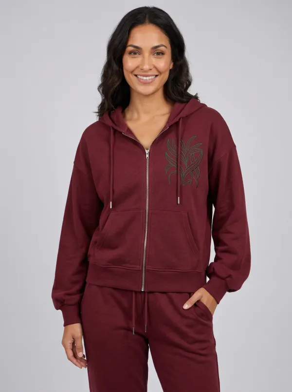 Women's Sage Green Drawstring Hood Zip-Up Hoodie Jacket & Jogger Set