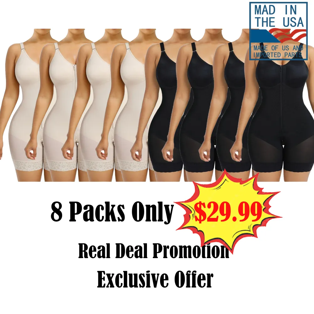 👉 Fajas Colombianas Shapewear for Women – Tummy Control Butt Lifter with Zipper Crotch & Detachable Straps 🔥 Limited-Time Offer — 49% OFF Today Only!