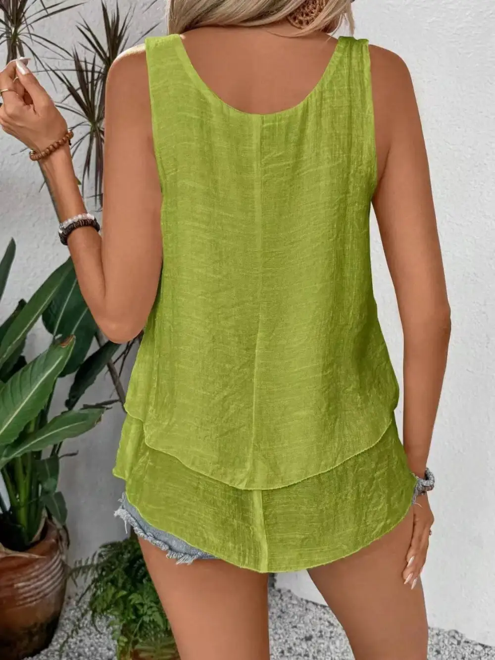 Wide Strap Layered Tank