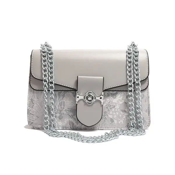 Printed Chain Shoulder Bag