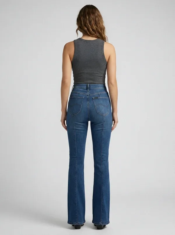 Easy-Wear High-Waist Women's High-Waist Stretch Flare Jeans