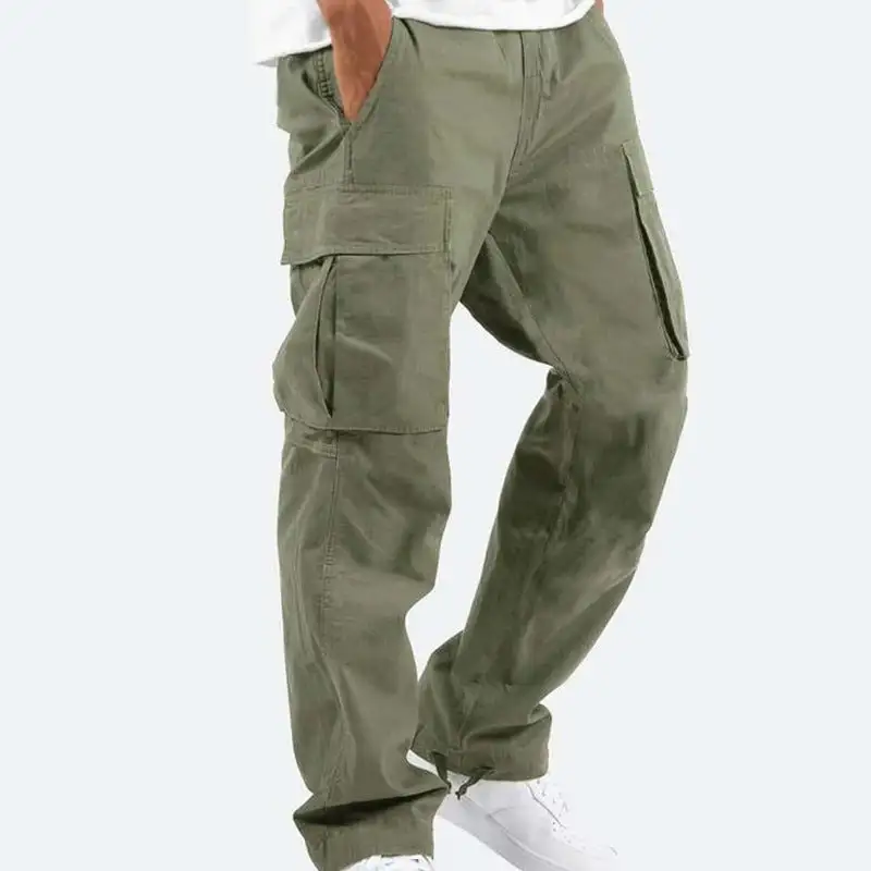 Men's Cargo Pants with Multifunctional Pockets and Relaxed Fit