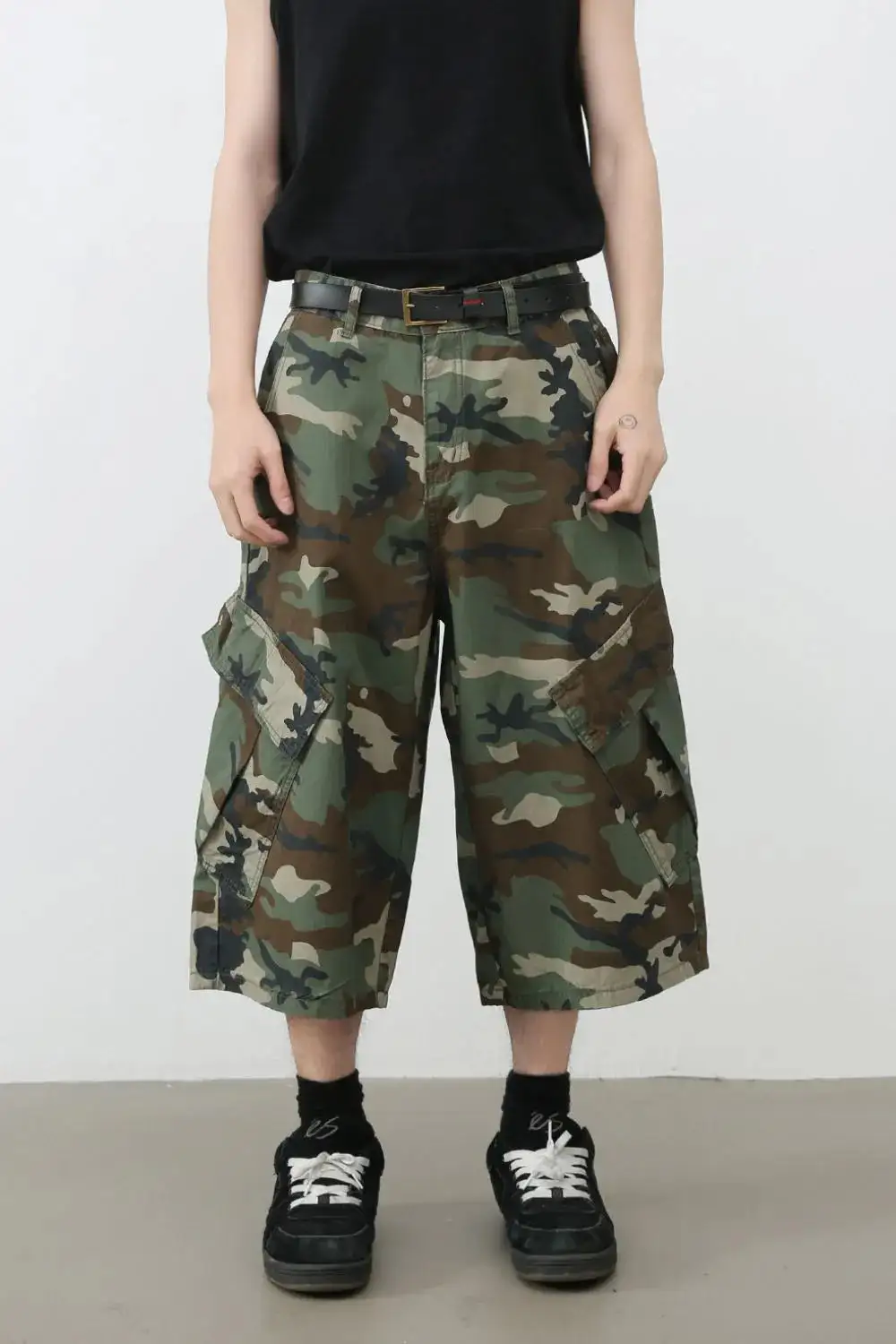Soft Utility Cotton Blend Casual Shorts