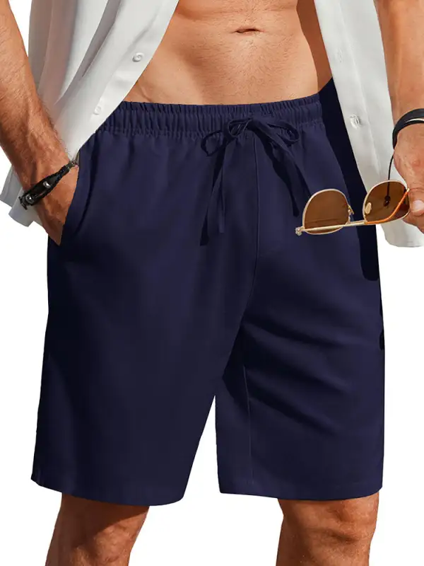 Men's Casual Linen Blend Shorts