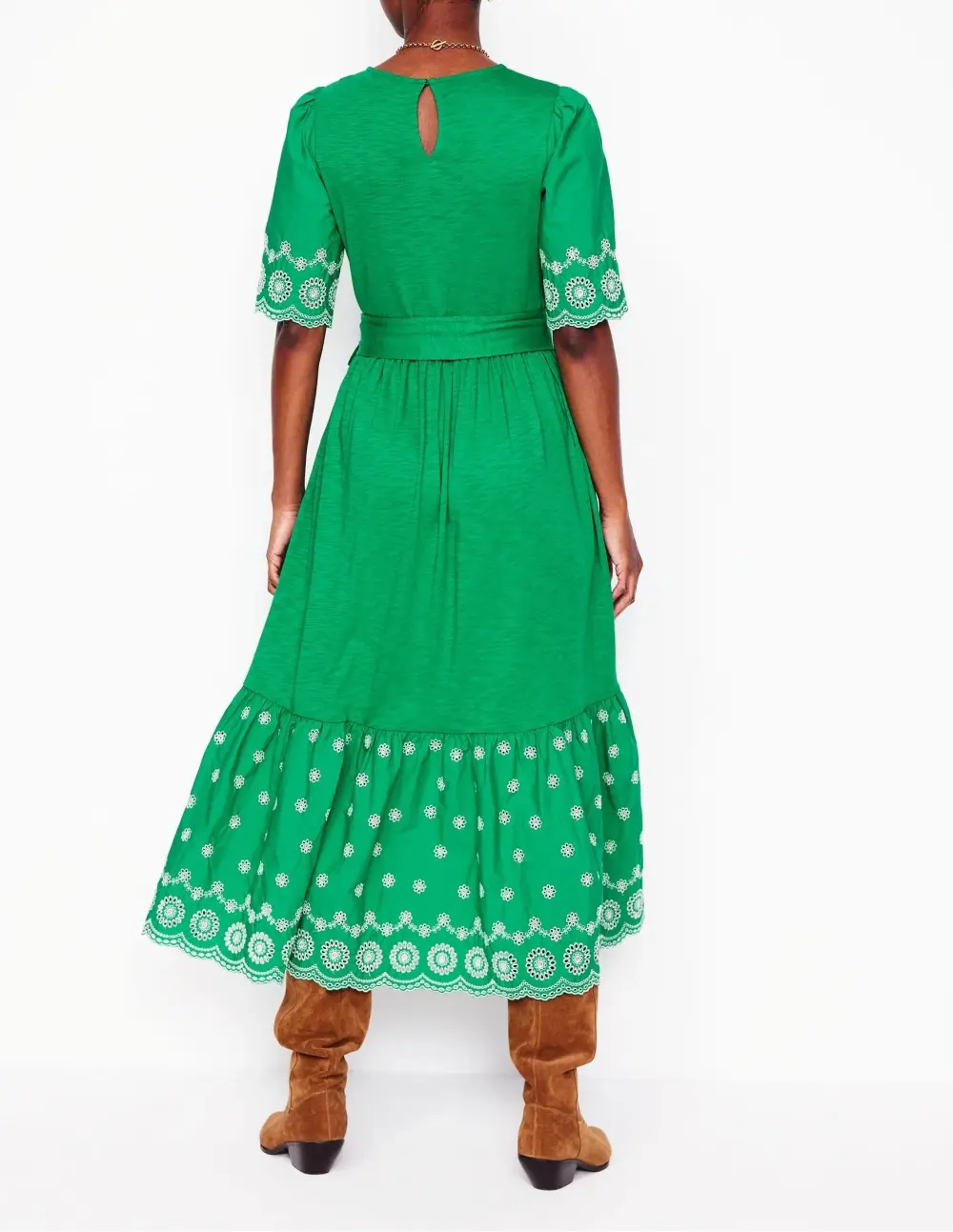 Broderie Mix maxi Dress