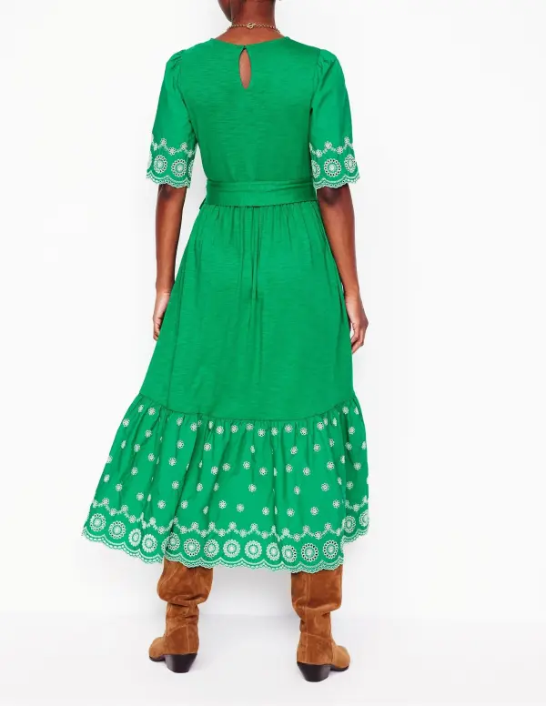Broderie Mix maxi Dress