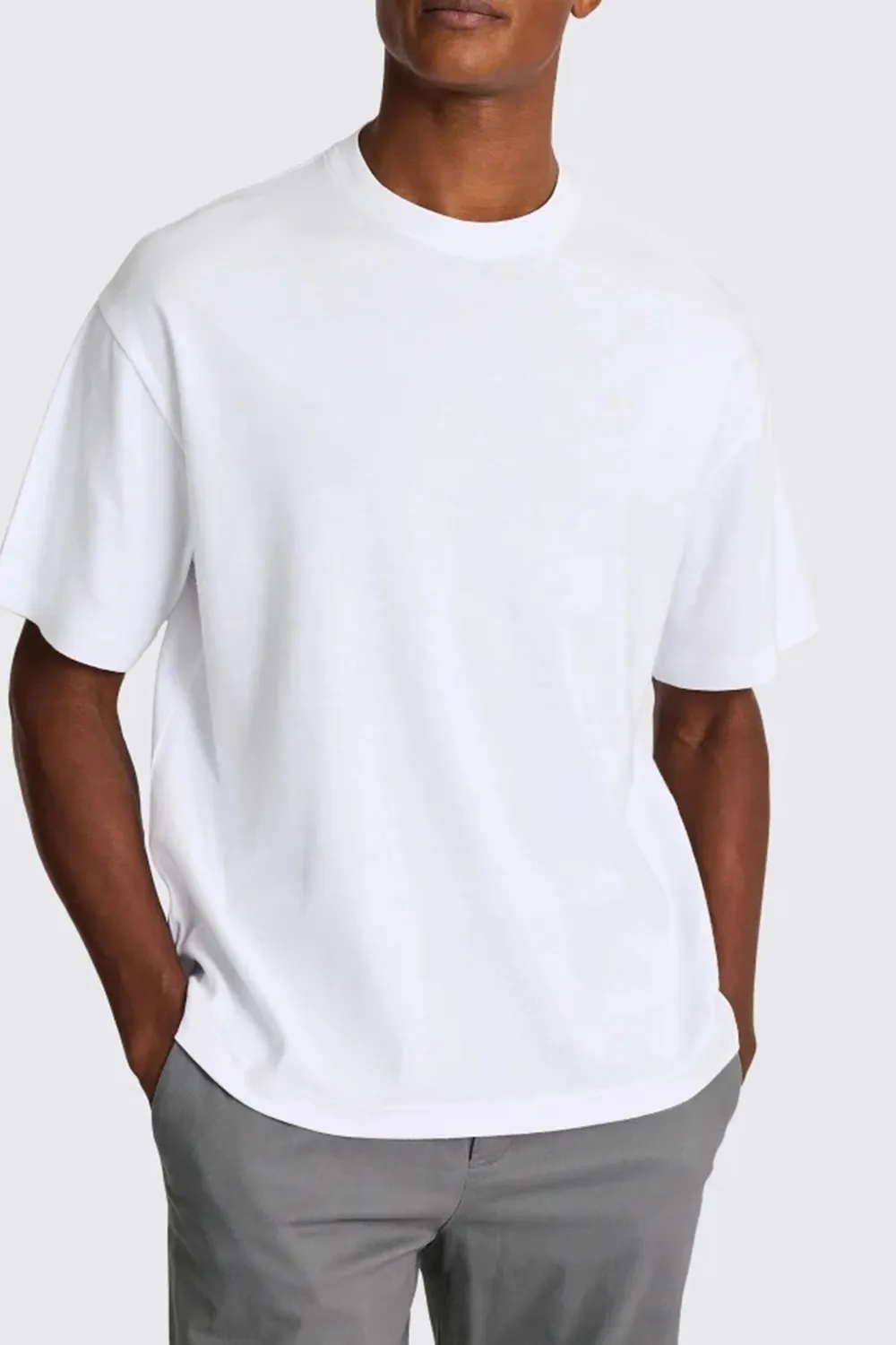 Men's Black Heavyweight Round-Neck T-Shirt