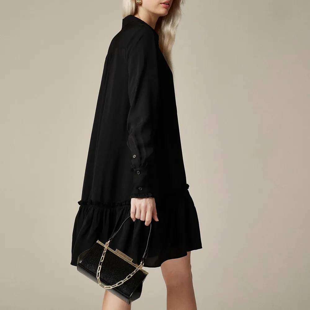 Patterned Shirt Dress For Gentle Casual Daily Style