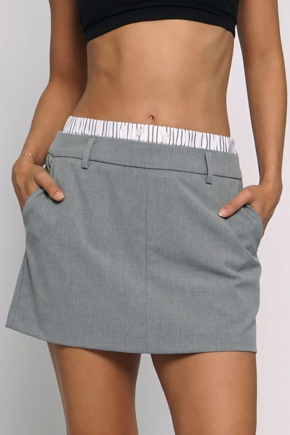 Exposed Boxer Waistband Skort