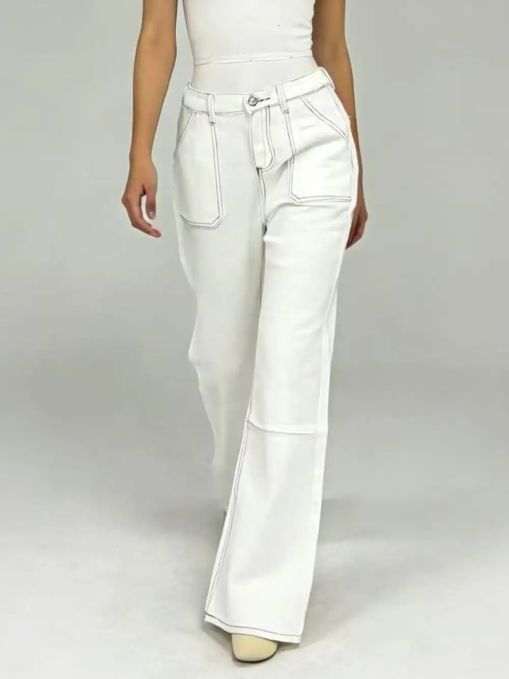 Easy Wide Leg Denim Jeans