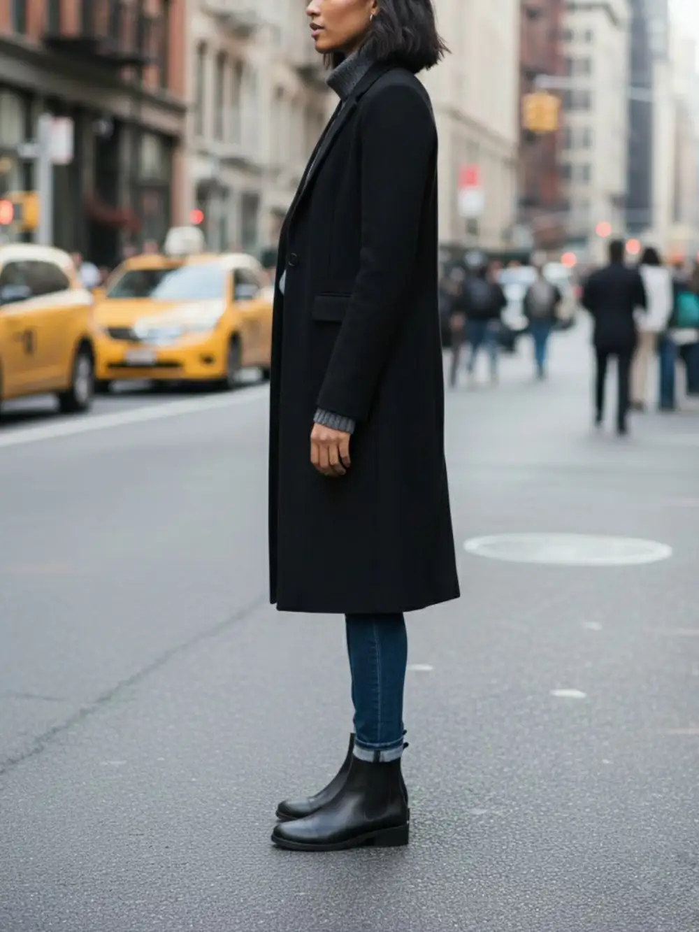Women's Streamlined Casual Water Resistant Vegan Leather Chelsea Boots