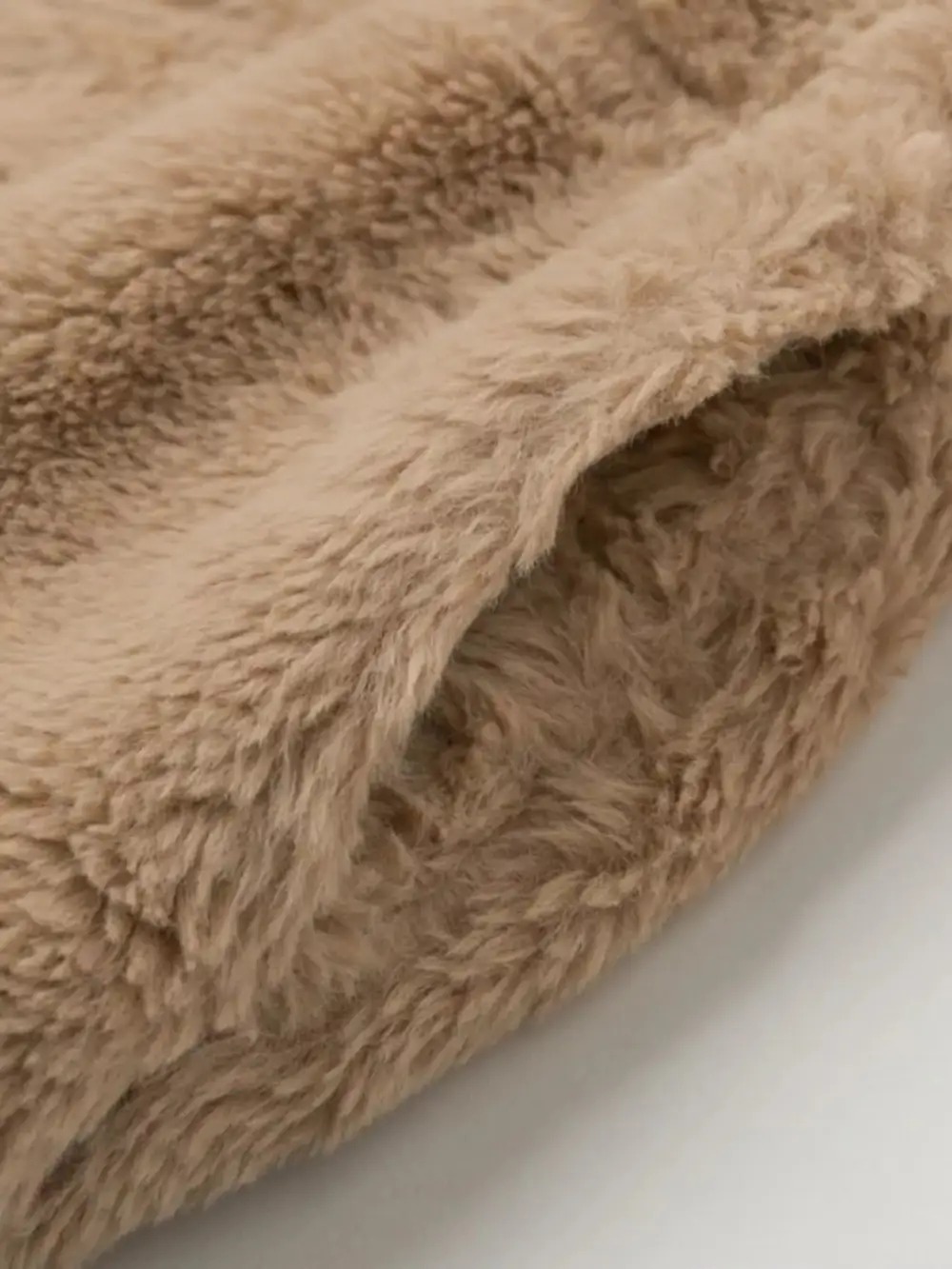 Full Size Faux Fur Cropped Zip-up Jacket Plus Size