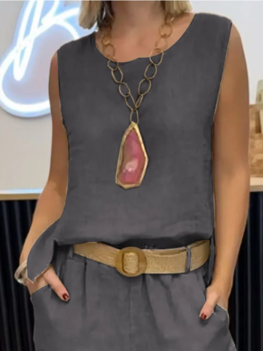 Full Size Round Neck
