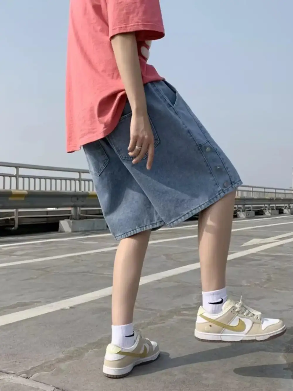 Refined Men's Plus Size Casual Loose Fit Denim Shorts