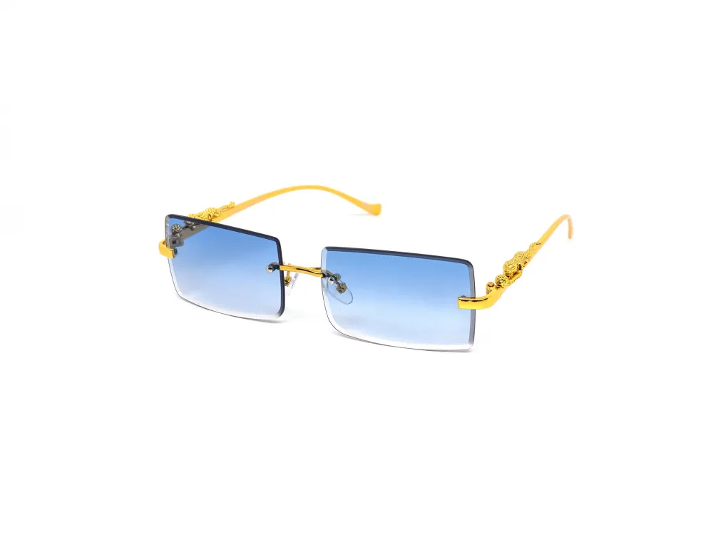 12-Pack Rimless Cat-Eye Gradient Sunglasses