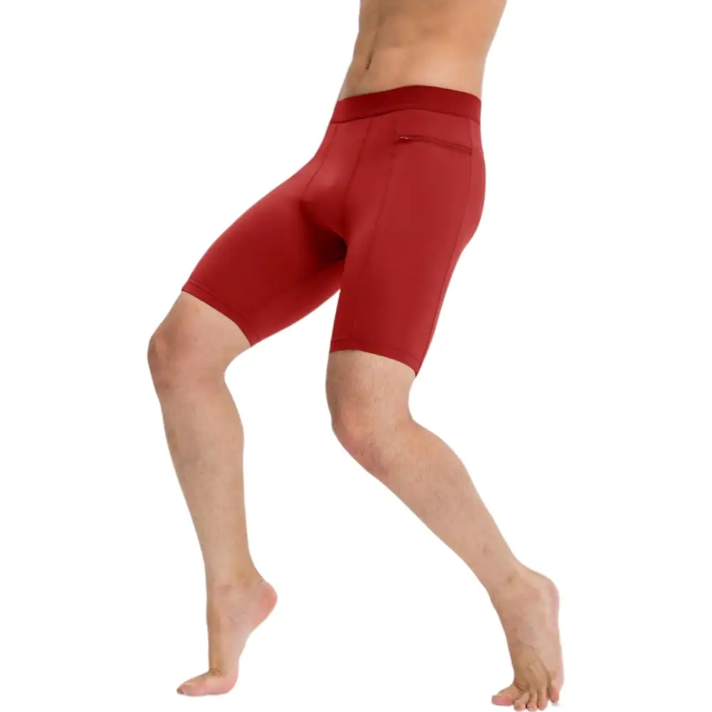 Compression Side-Pocket Stretch Men's Biker Shorts