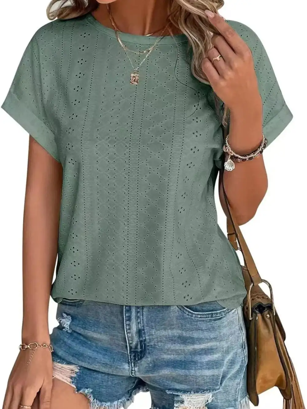 Soft Round-Neck Short-Sleeve T-Shirt