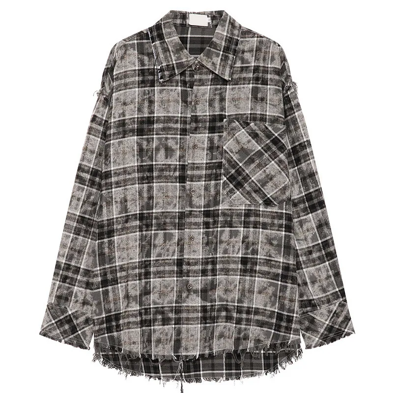 Vintage Plaid High-Street Shirt