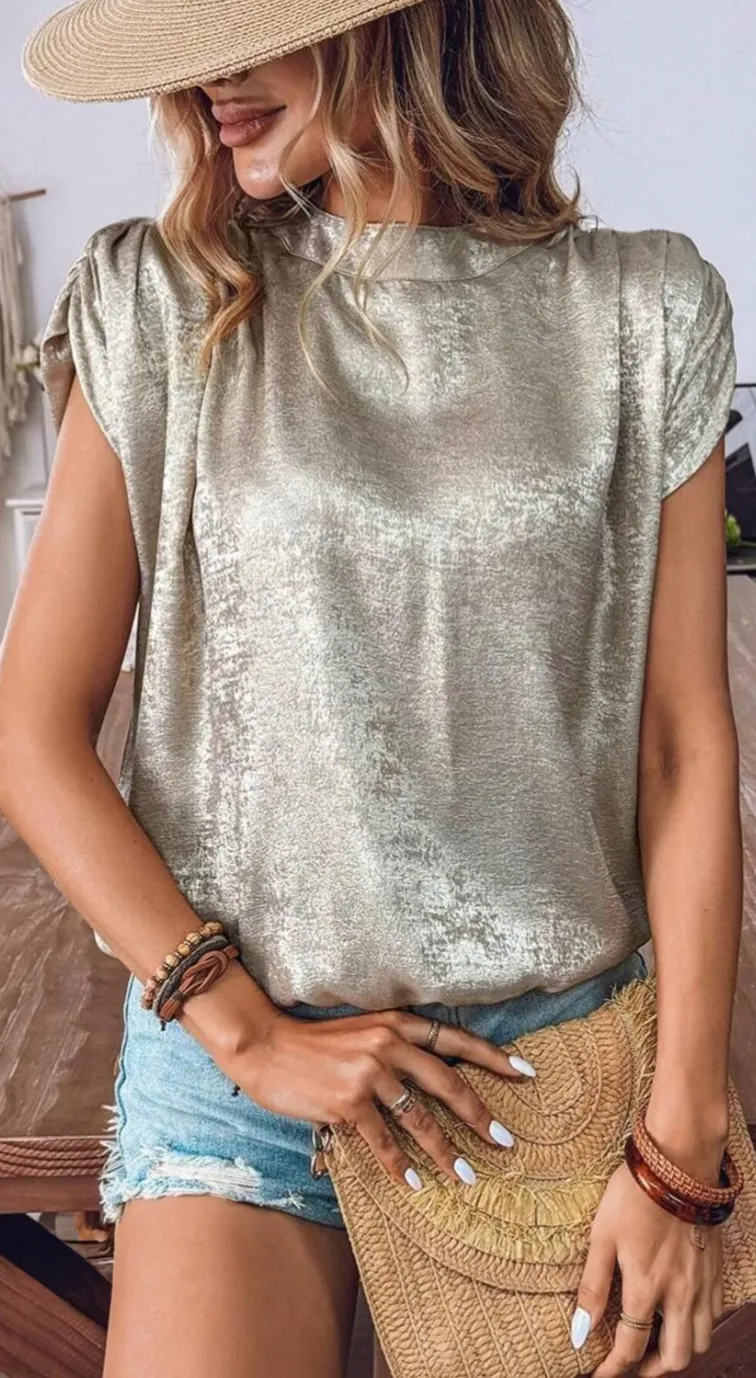 Textured Knot Detail Blouse
