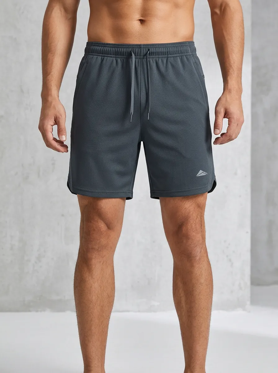 Men's Athletic Fitness Training Mesh Printed Shorts