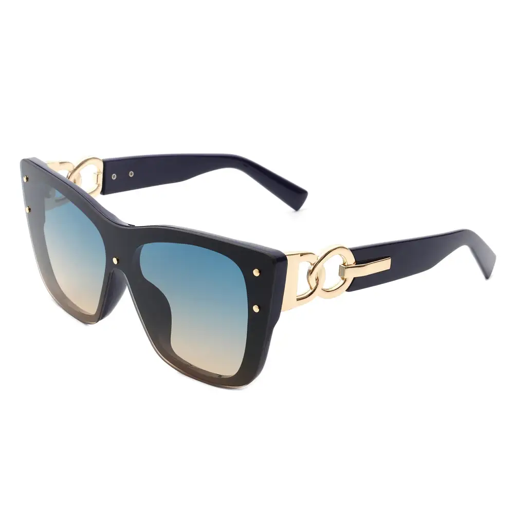 Narrow Cat Eye Square Frame Sunglasses