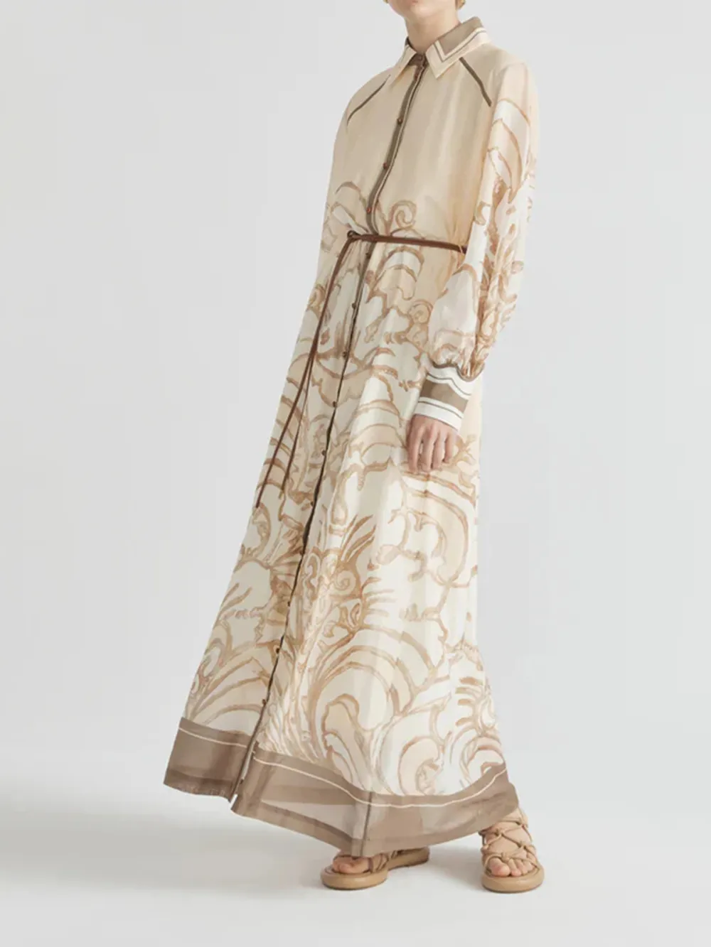 Casual Style Long Sleeve Mini Robe