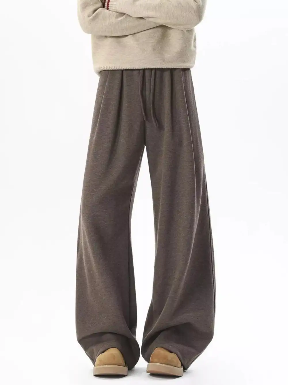 Men's Plus Size Drawstring Wide Leg Pants