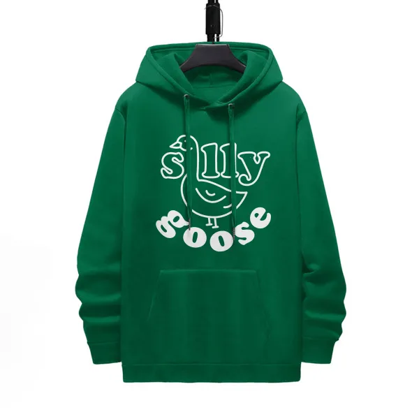 Funny Goose Pattern Printed Hoodie